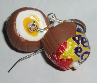 Creme Egg Earrings Sweet Sterling