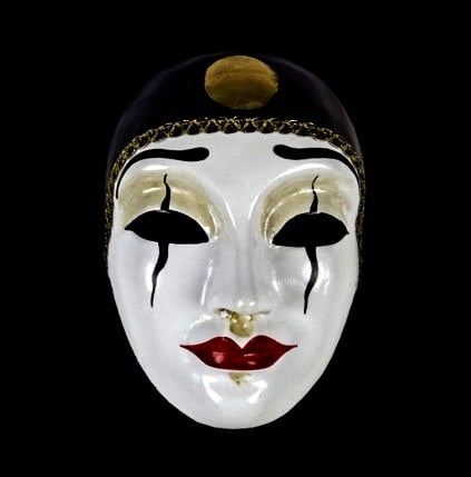 Pulcinella masquerade mask image