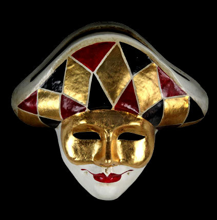 Arlecchino (Harlequin) venetian masquerade mask image