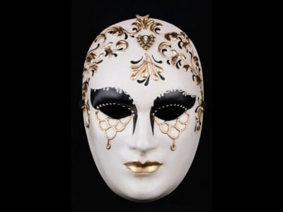 Volto Bi-Color Venetian Masquerade Mask