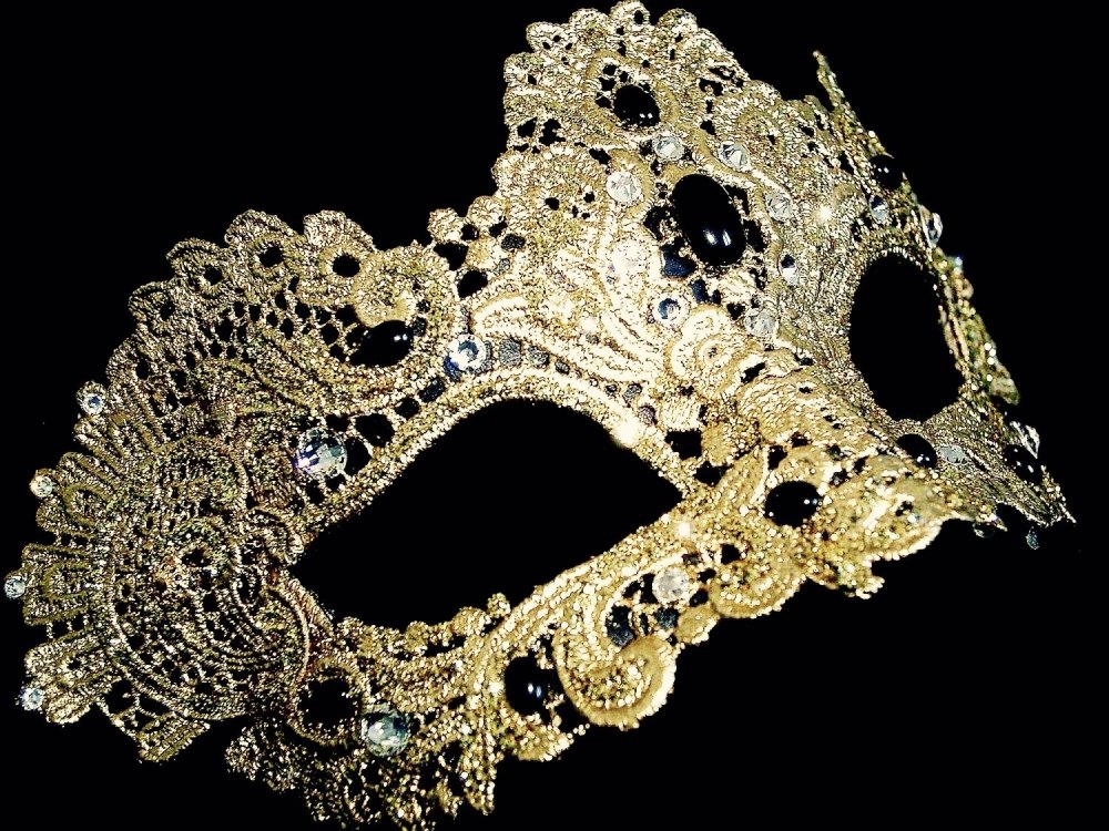 Murano Strass Mask - Gold Edition