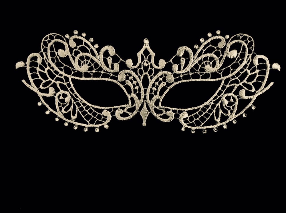 Fifty Shades Darker Papier-Mache Lace Masquerade Mask - Silver