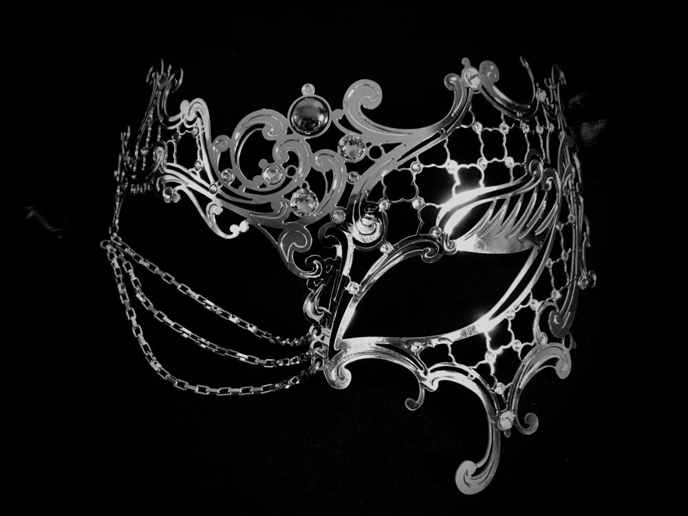 Occhialino Lux Filigree Mask - Silver Edition