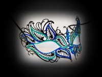 Petalo Filigree Mask - Blu Verdi