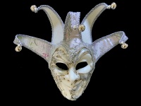 Diavolo Masquerade Face Mask - White