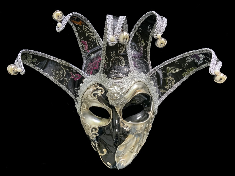 Diavolo Masquerade Face Mask - Silver