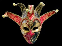 Diavolo Masquerade Face Mask - Red