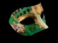 Rombi Masquerade Masks - Green