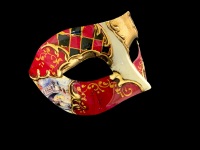 Rombi Masquerade Mask - Red