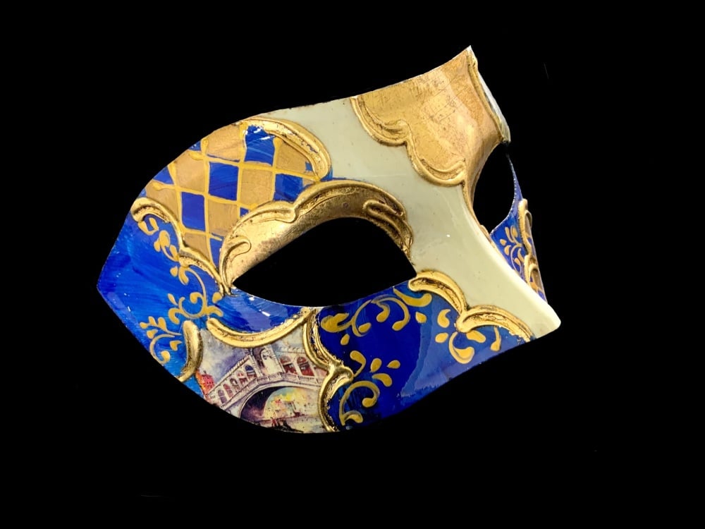 Rombi Masquerade Masks - Blue