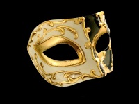 Settecento Venetian Masquerade Masks - Gold Black