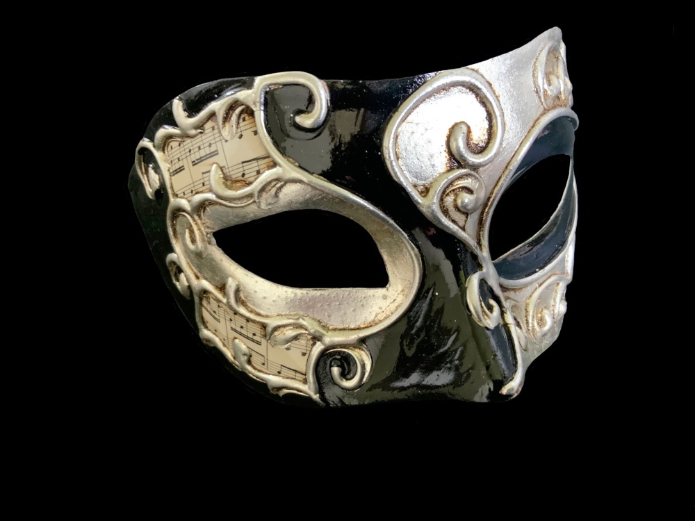 Decor Era Masquerade Masks - Silver Black