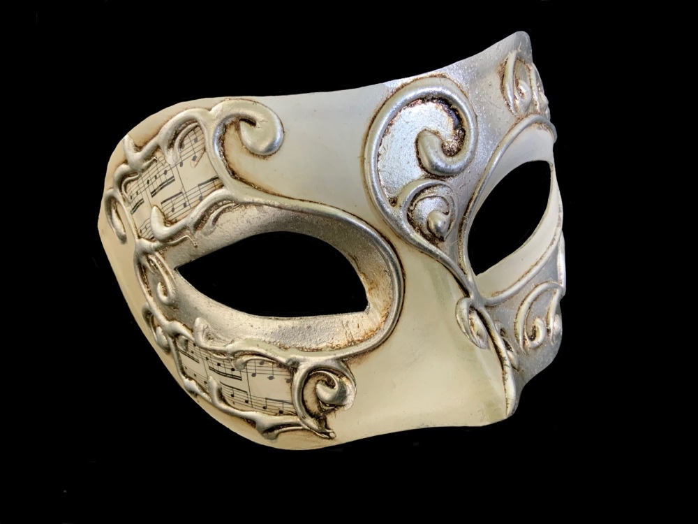 Decor Era Masquerade Masks - Silver White