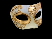 Decor Era Masquerade Masks - Gold White