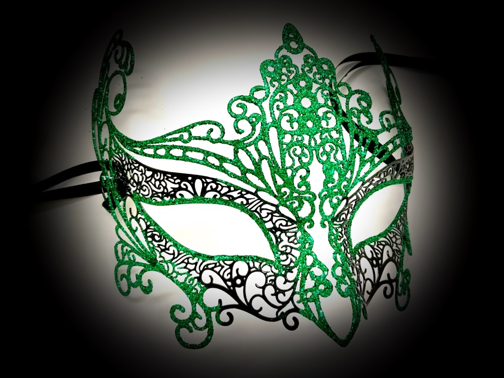 Elegance Filigree Mask - Green