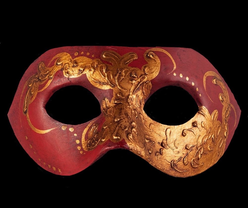 Cignetta Red Designer Masquerade Mask