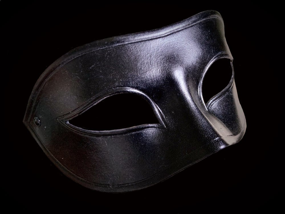 Cuoio Black Leather Mask