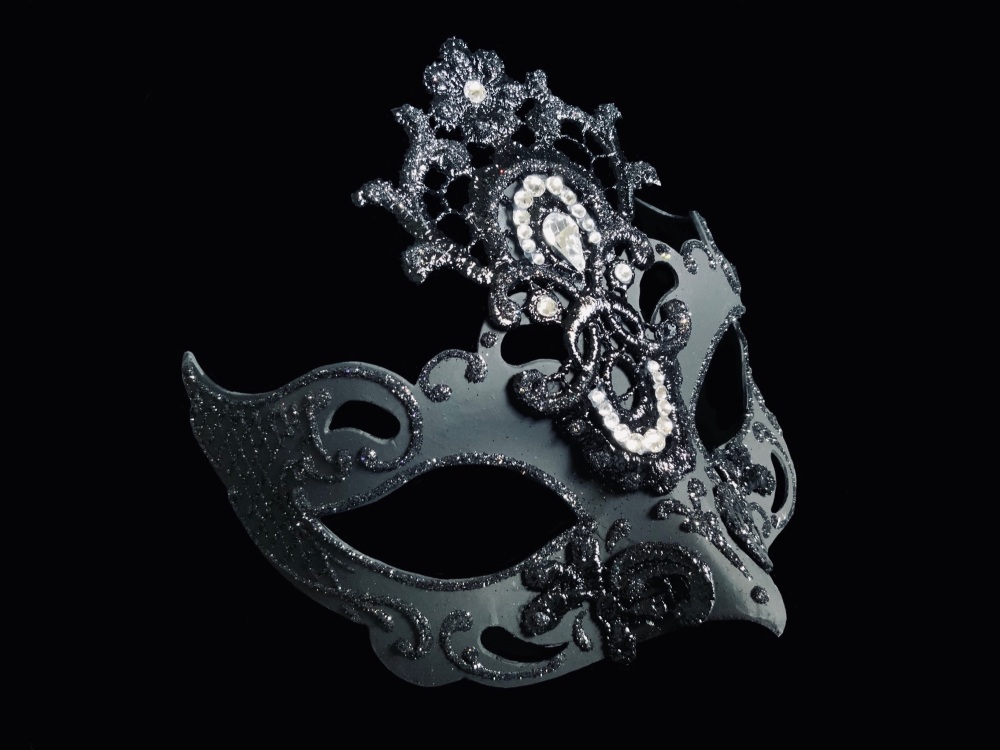 Valentine Masquerade Mask - Black