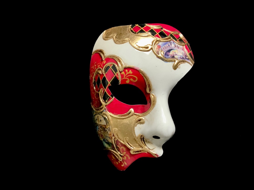 Red Phantom of the Opera Venetian Masquerade Face Mask