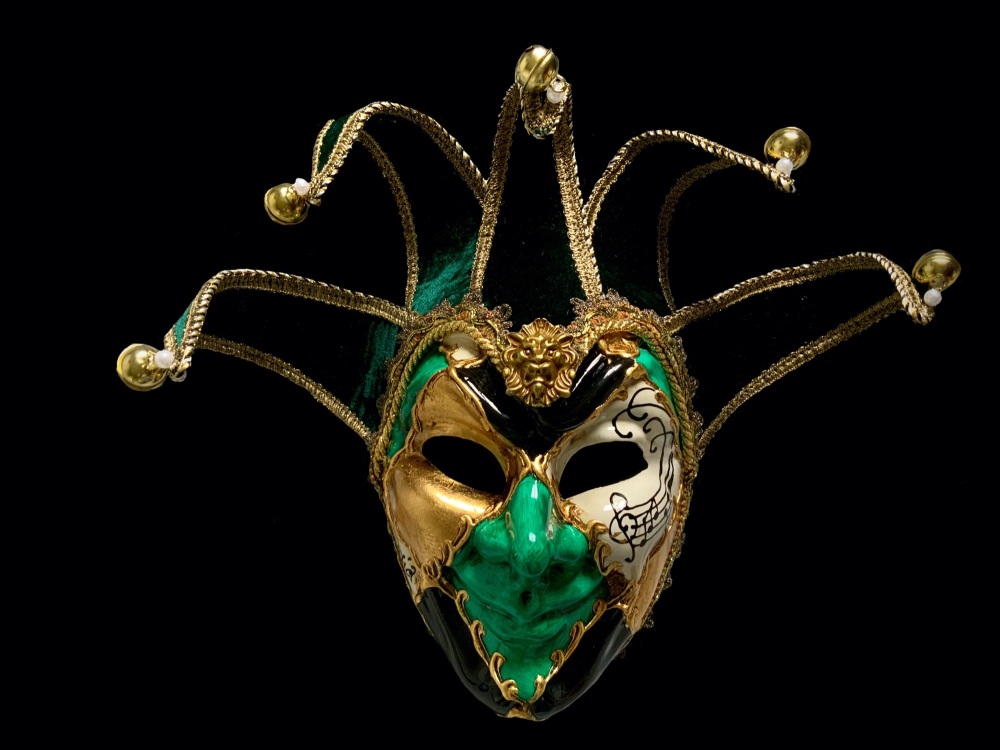 Jester Musica Stucchi Venetian Masquerade Ball Mask