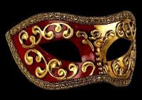 Mezza Masquerade Masks - Red