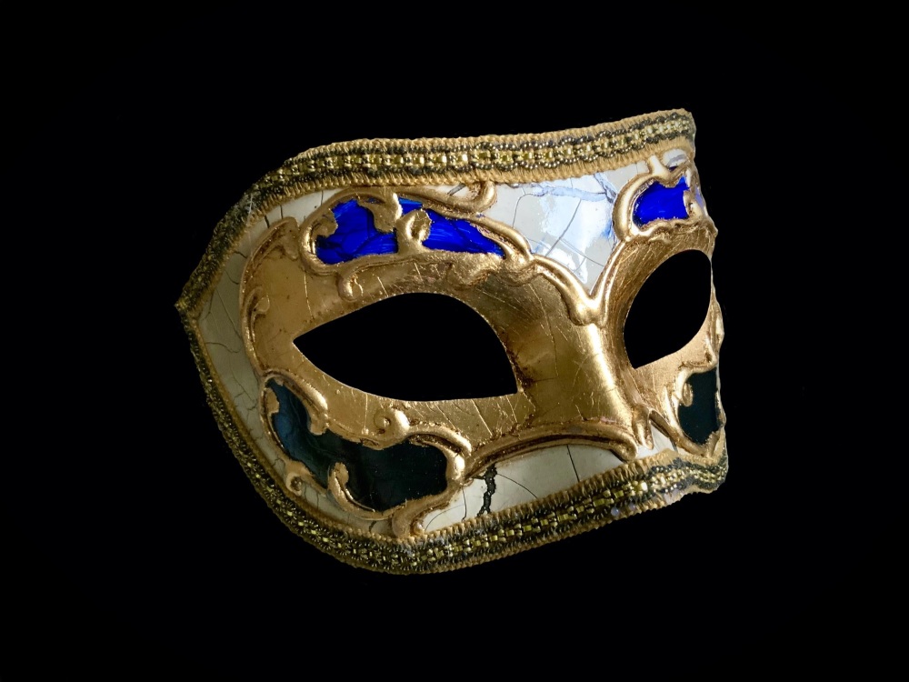 Colombina Pas Masquerade Masks - Blue