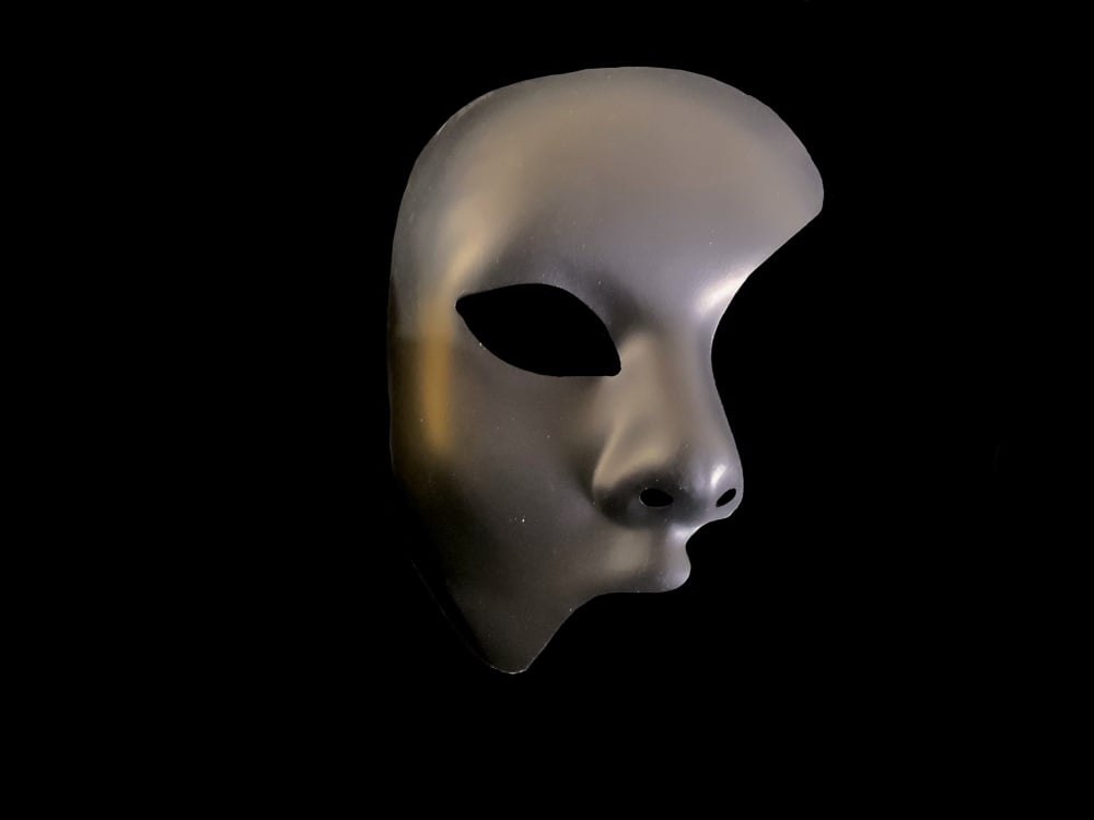 Black Phantom of the Opera Face Mask