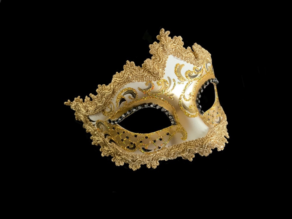 Arco Strass Masquerade Masks - Gold Edition