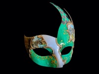 Rombi Lady Deluxe Masquerade Mask - Green