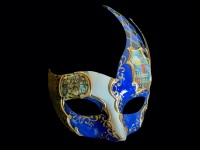 Rombi Lady Deluxe Masquerade Mask - Blue
