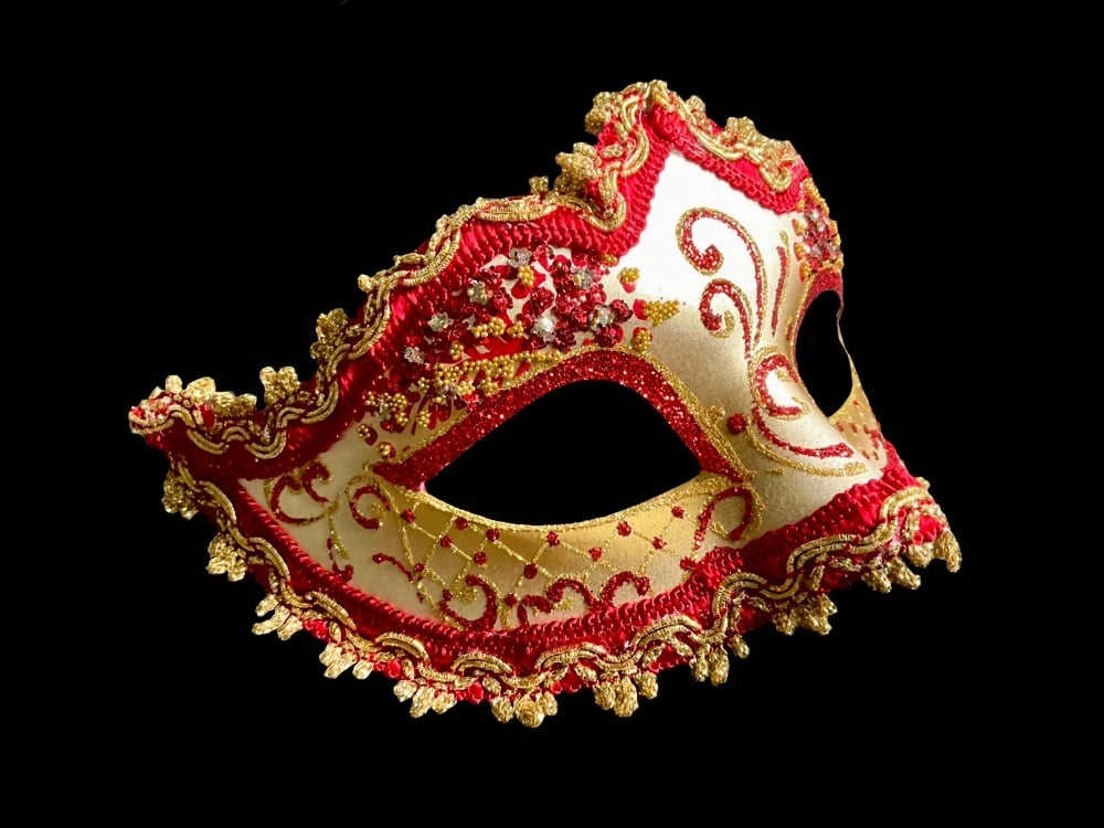 Stella Masquerade Masks - Gold Red