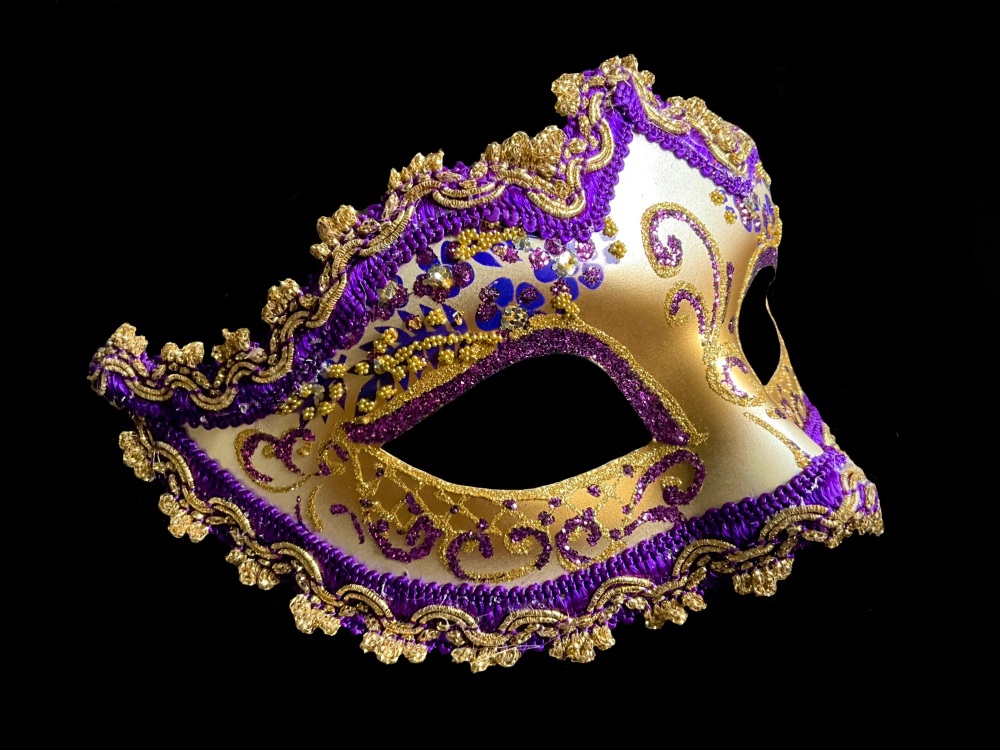 Stella Masquerade Masks - Gold Purple