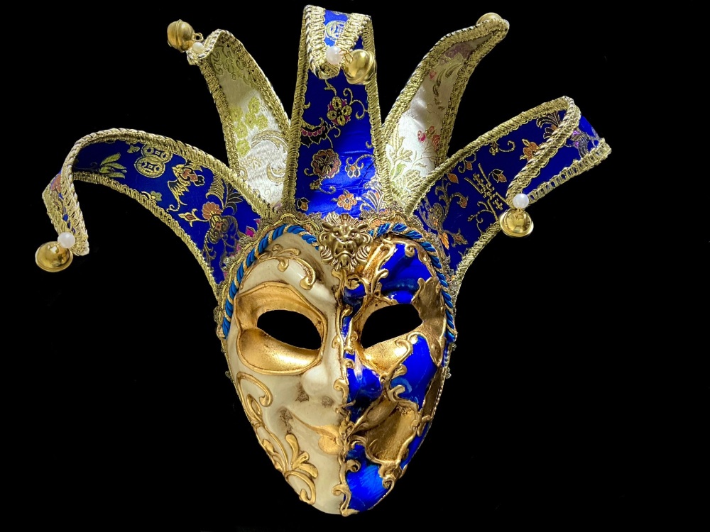 Stunning Jester & Joker Venetian Masks | Simply Masquerade