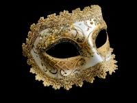 Stella Brillare Masquerade Mask - Gold White