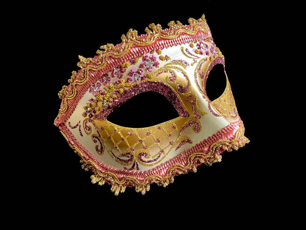 Stella Brillare Masquerade Mask - Pink Gold
