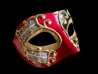 Decor Era Masquerade Masks - Black Red
