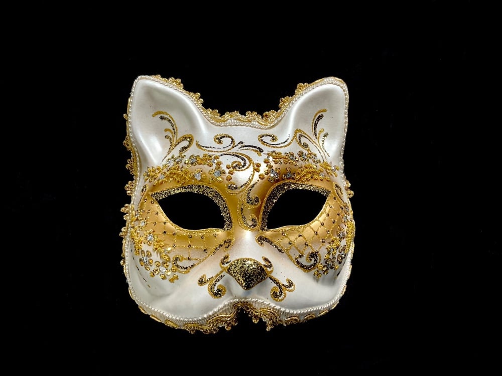 Stella Gatto Venetian Masquerade Mask - Gold White