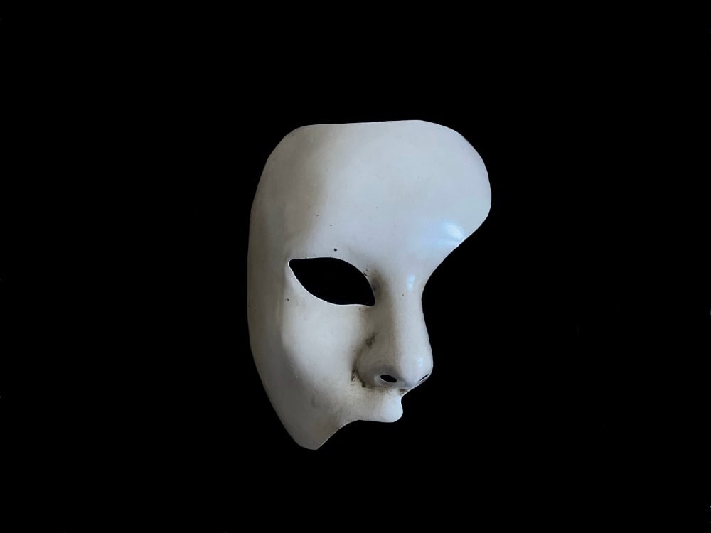 White Phantom of the Opera Venetian Masquerade Face Mask