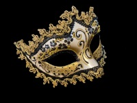 Stella Masquerade Masks - Gold Black