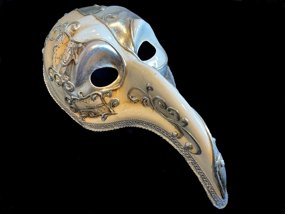 Naso Turco Masquerade Mask - Silver
