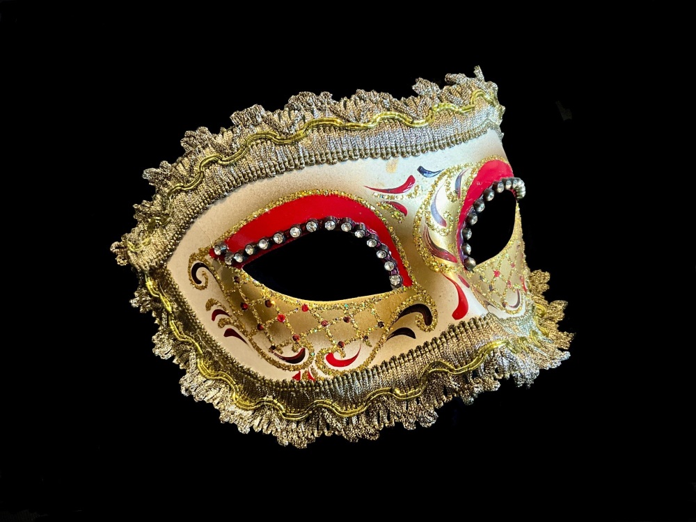 Arco Strass Masquerade Masks - Lusso Red