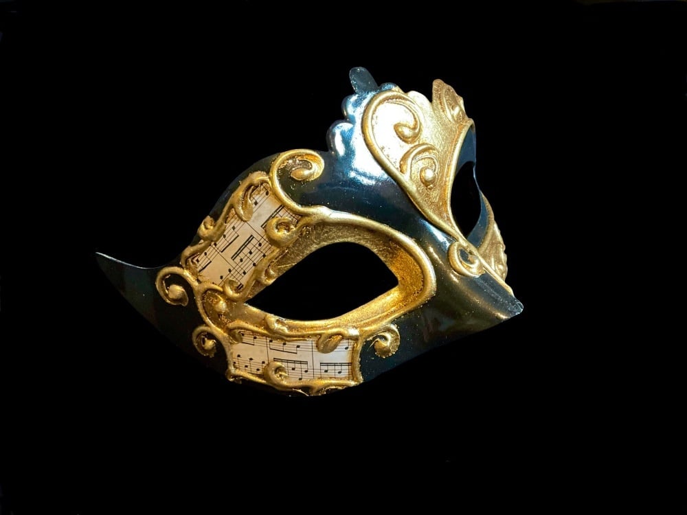 Madam Decor Era Masquerade Masks - Gold Black