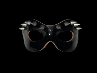 Vampire Venetian Leather Mask - Black