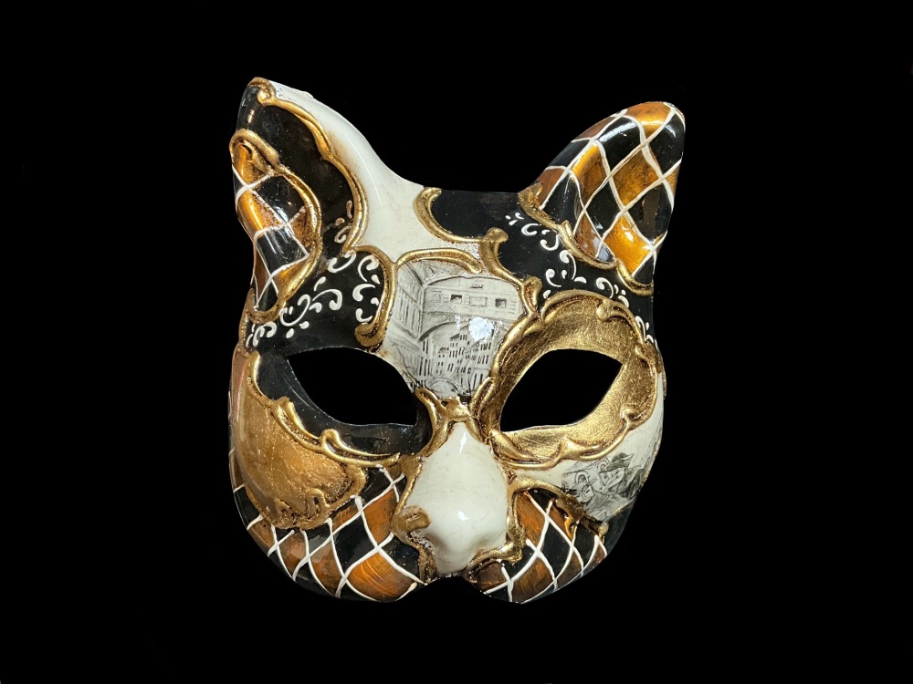 Gatto Arco Strass Masquerade Face Mask