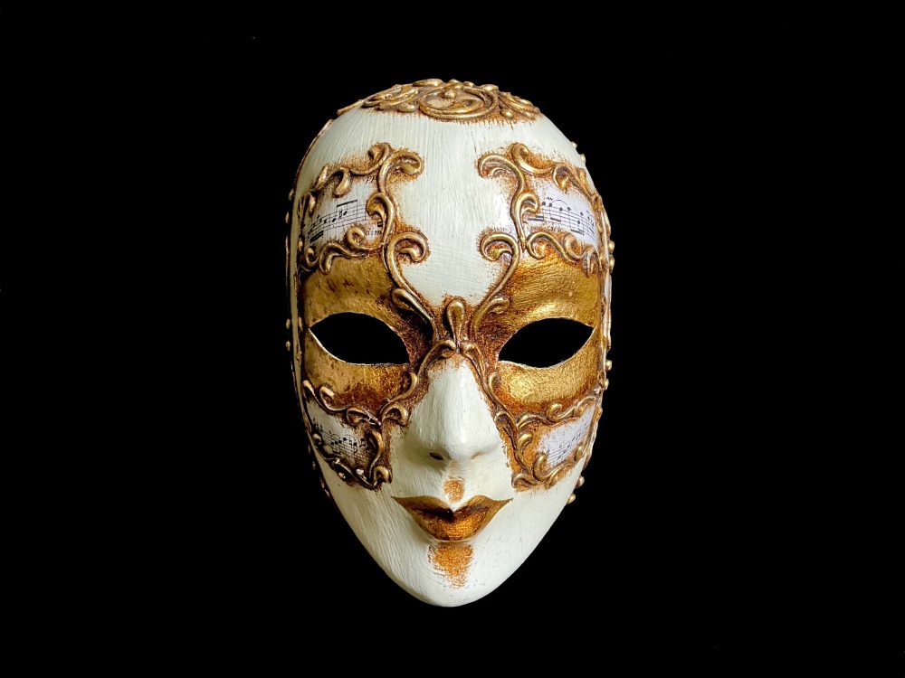 Volto Gold Female Masquerade Face Mask