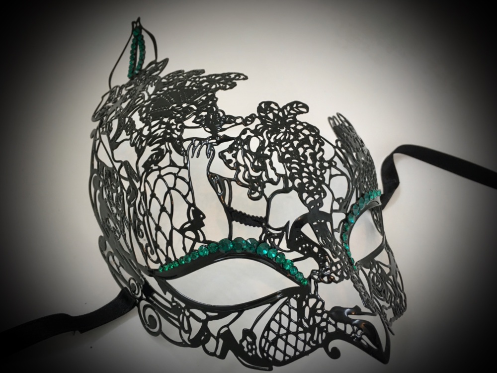 Mireille Filigree Mask - Green