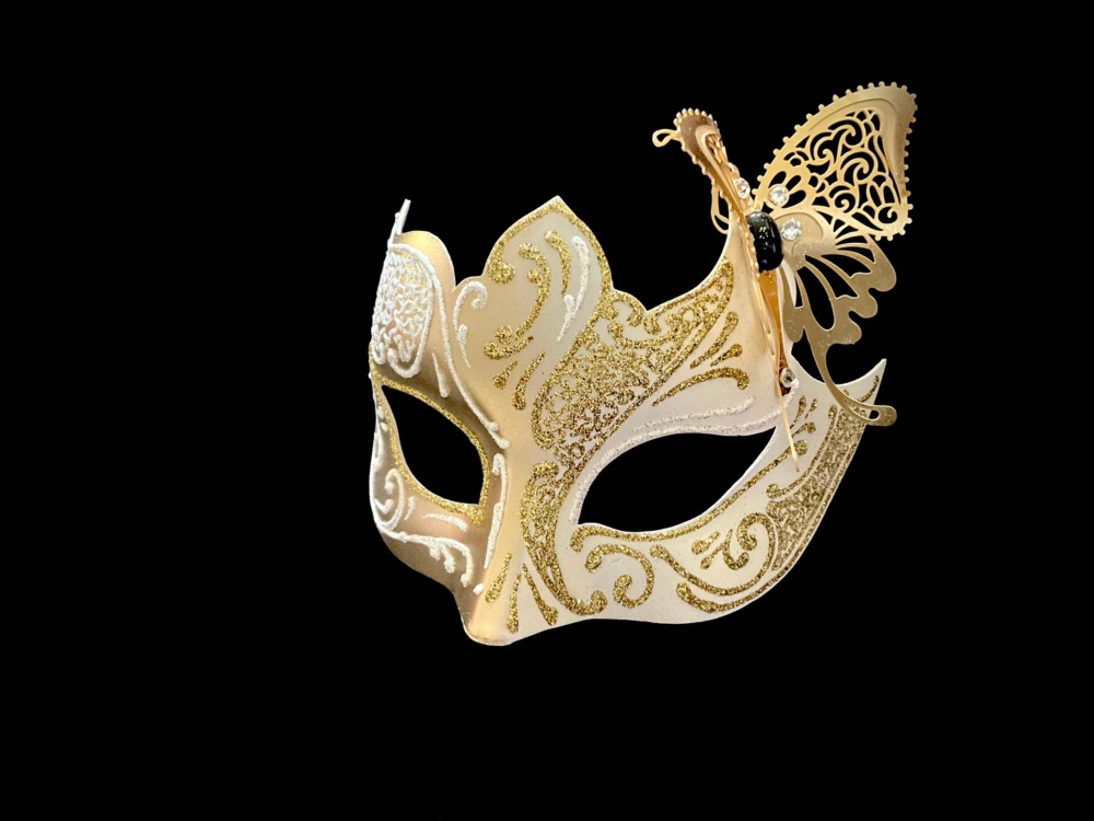 Butterfly Venetian Masquerade Mask - Gold