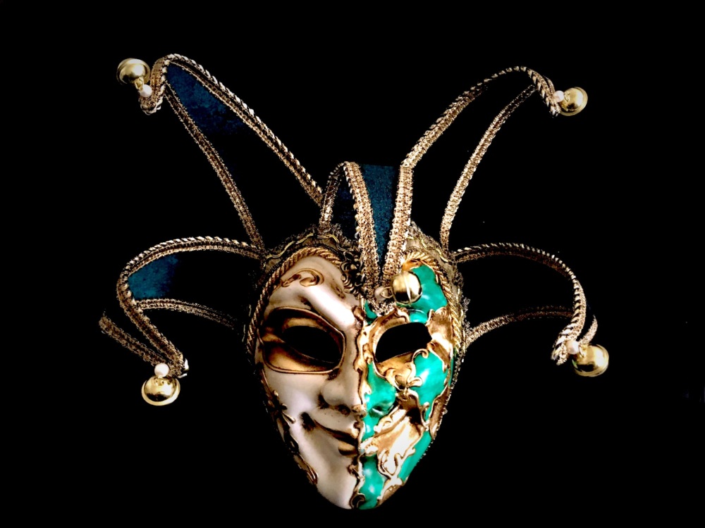 Joker Brillante Venetian Masquerade Mask - Green