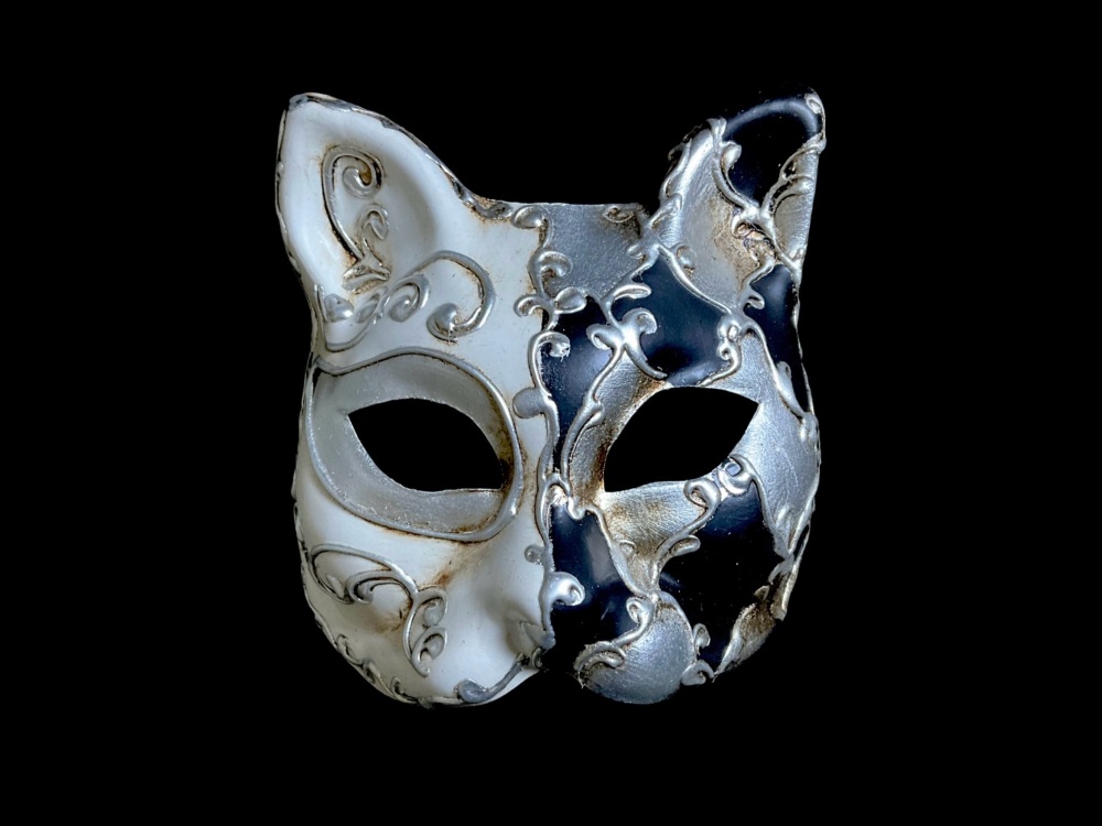 Gatto Musica Venetian Masquerade Face Mask - Silver