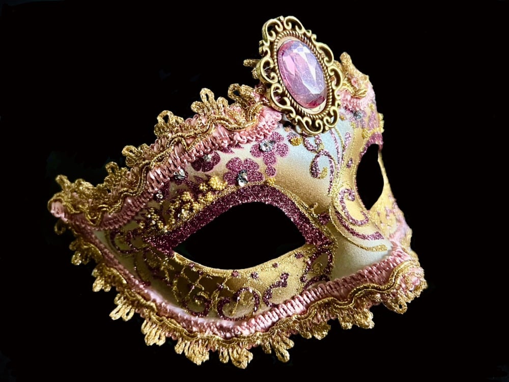 Stella Masquerade Masks - Gold Pink Lux Edition